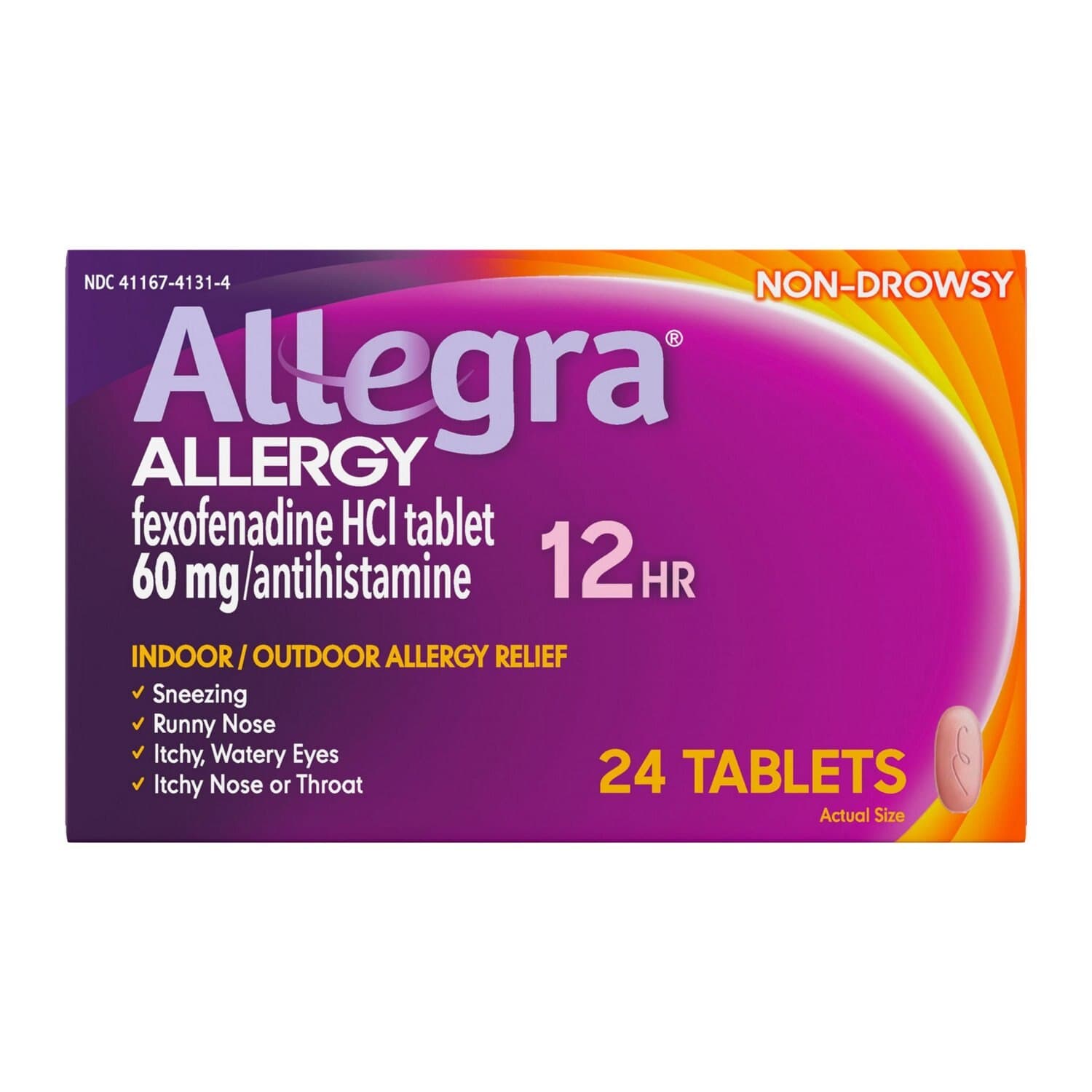 Picture of Allegra 60mg Tablets, 24 CT