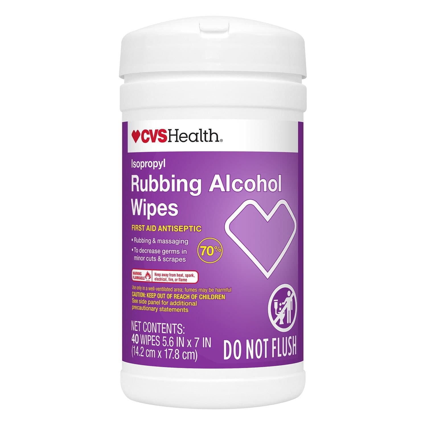 Picture of Rubbing Alcohol Wipes, 40 CT