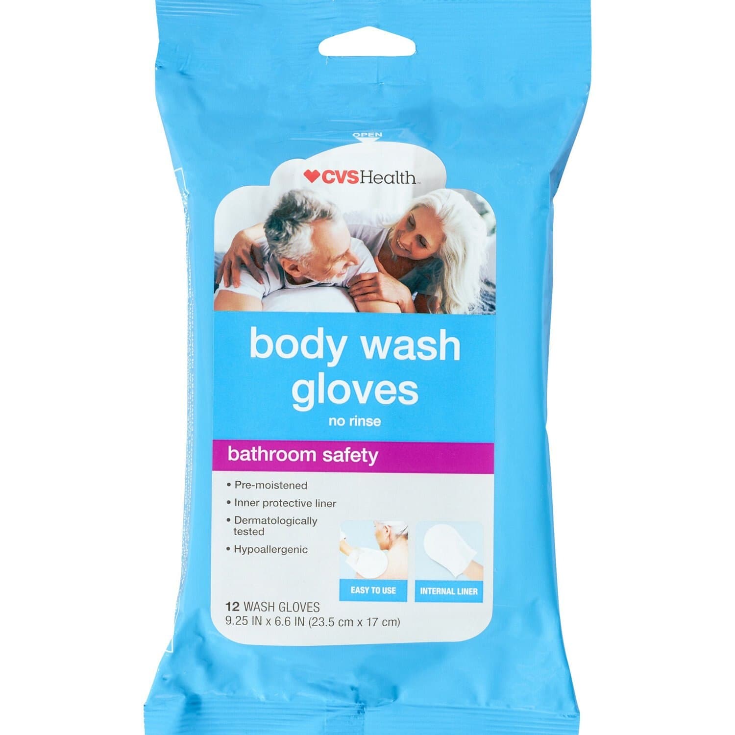 Picture of Pre-Moistened No-Rinse Bathing Wipes, 12 CT