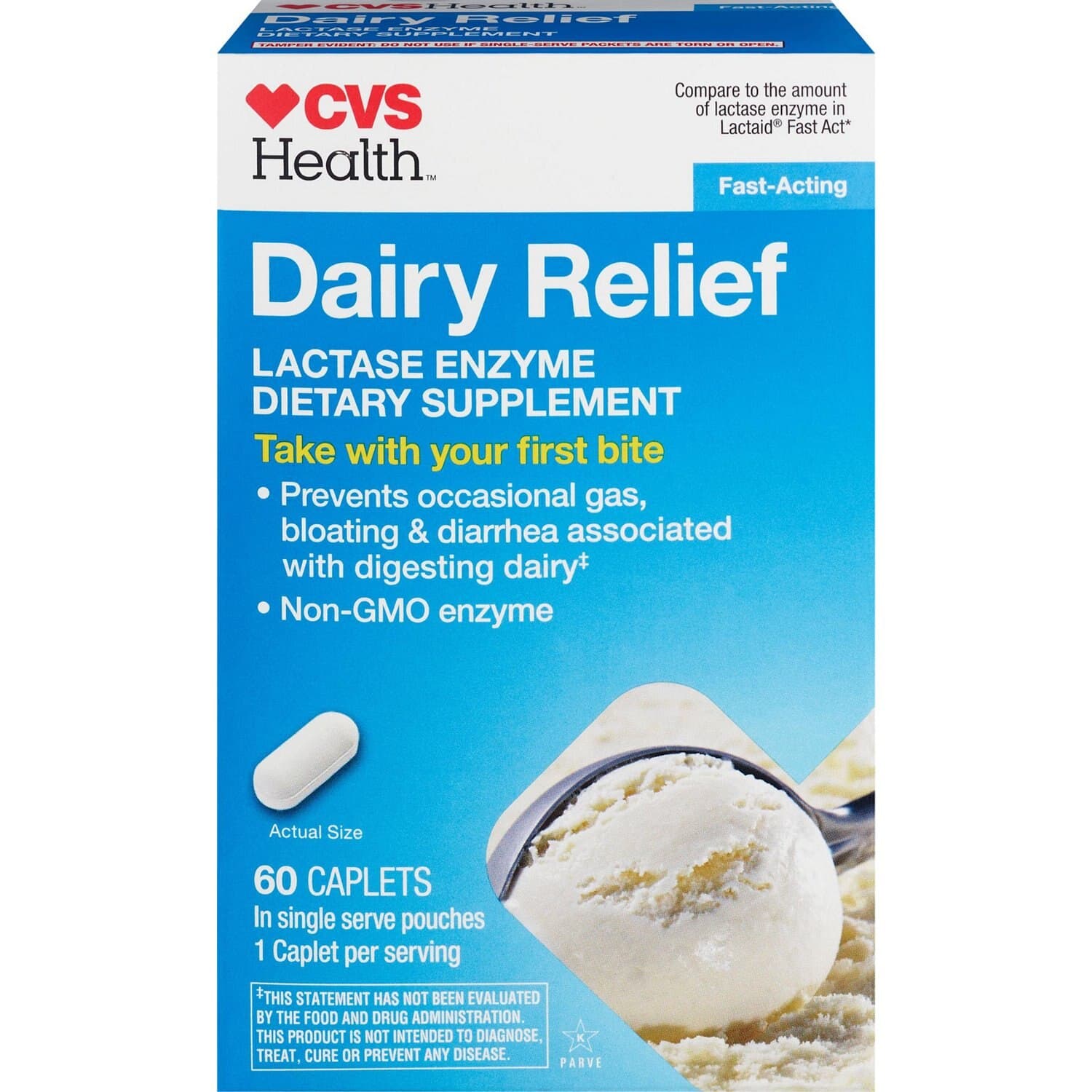 Picture of Dairy Relief Caplets, 60 CT