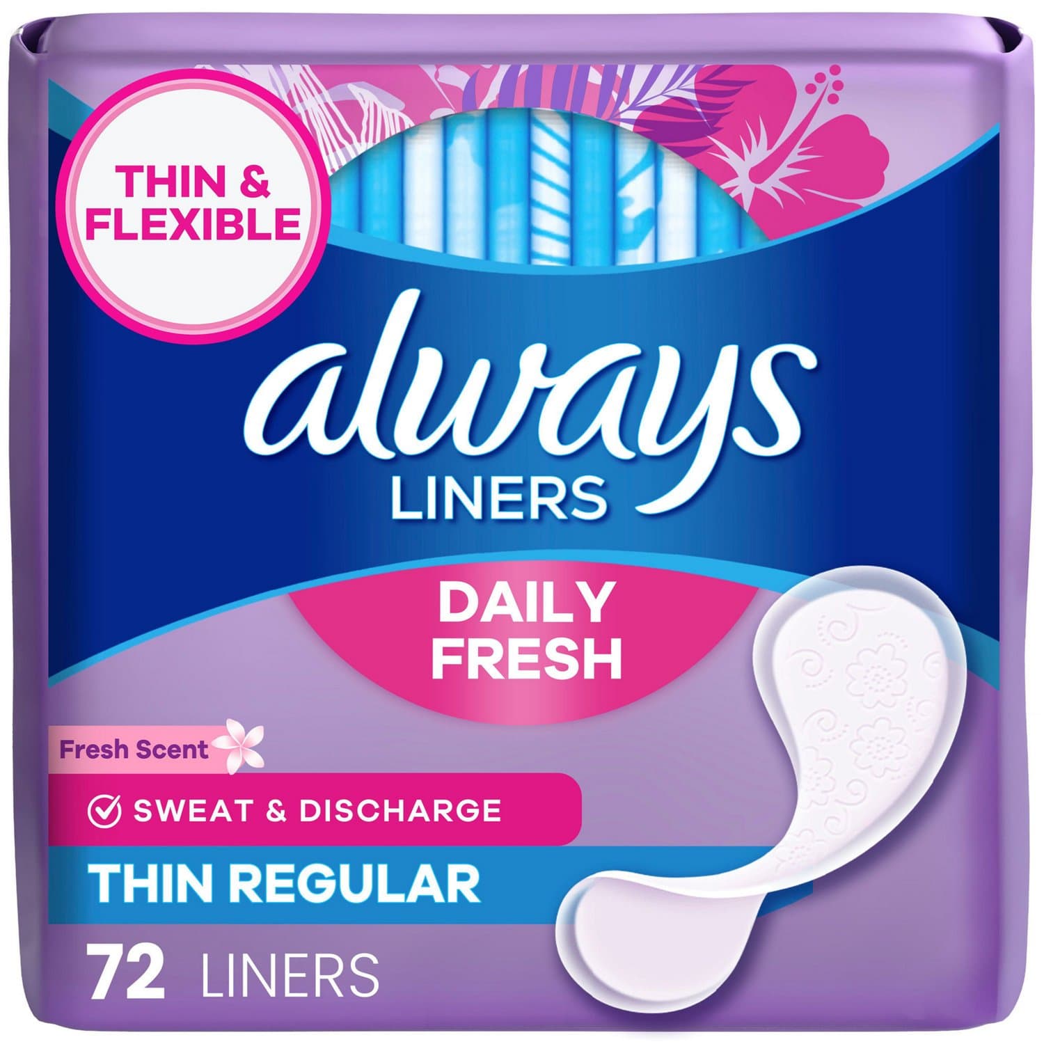Picture of Always Thin Daily Liners, 72 CT