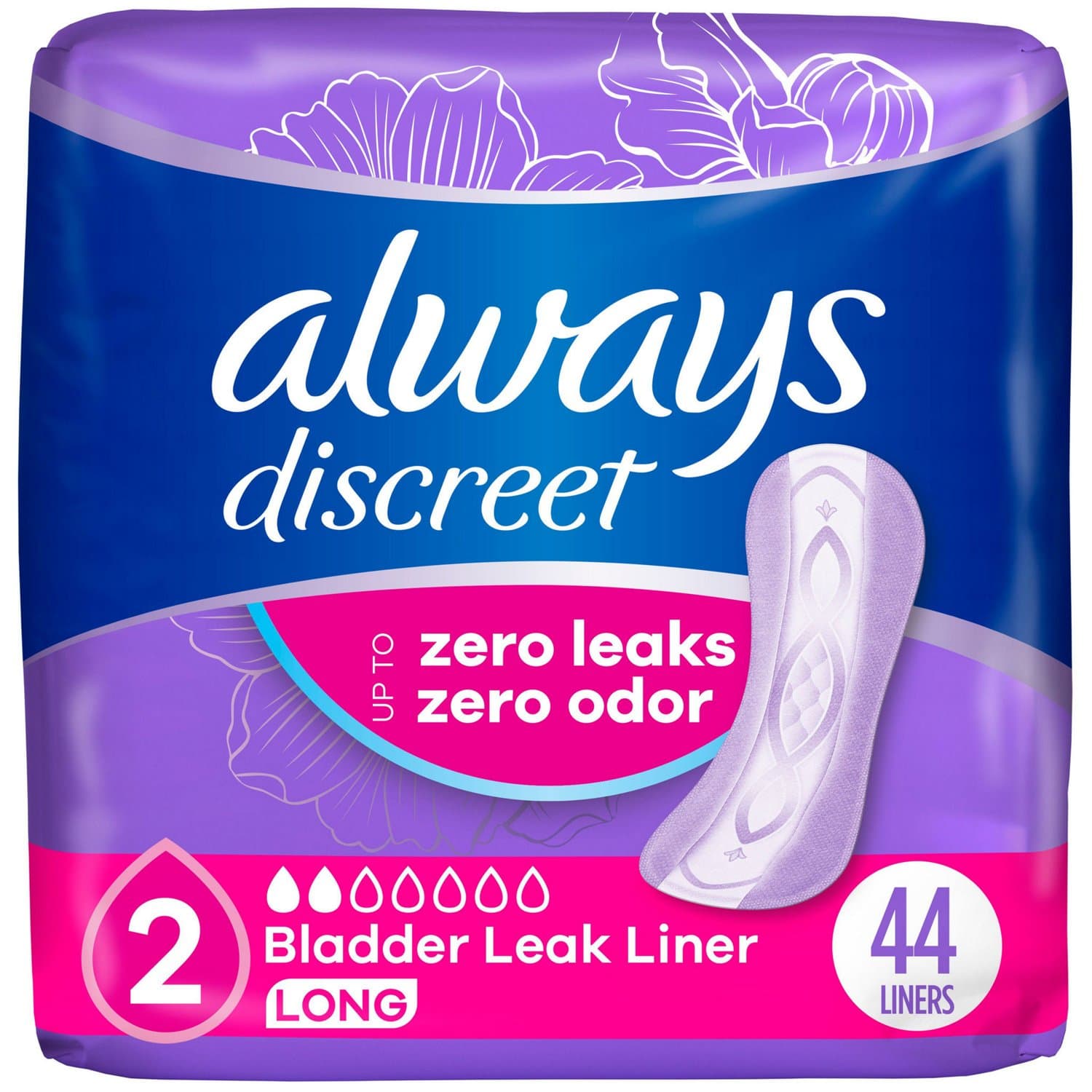 Picture of Always Discreet Pads, Very Light Long, 44 CT