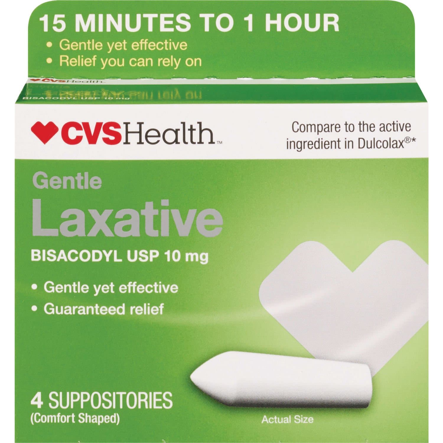 Picture of Bisacodyl Laxative 10mg Suppositories, 8 CT