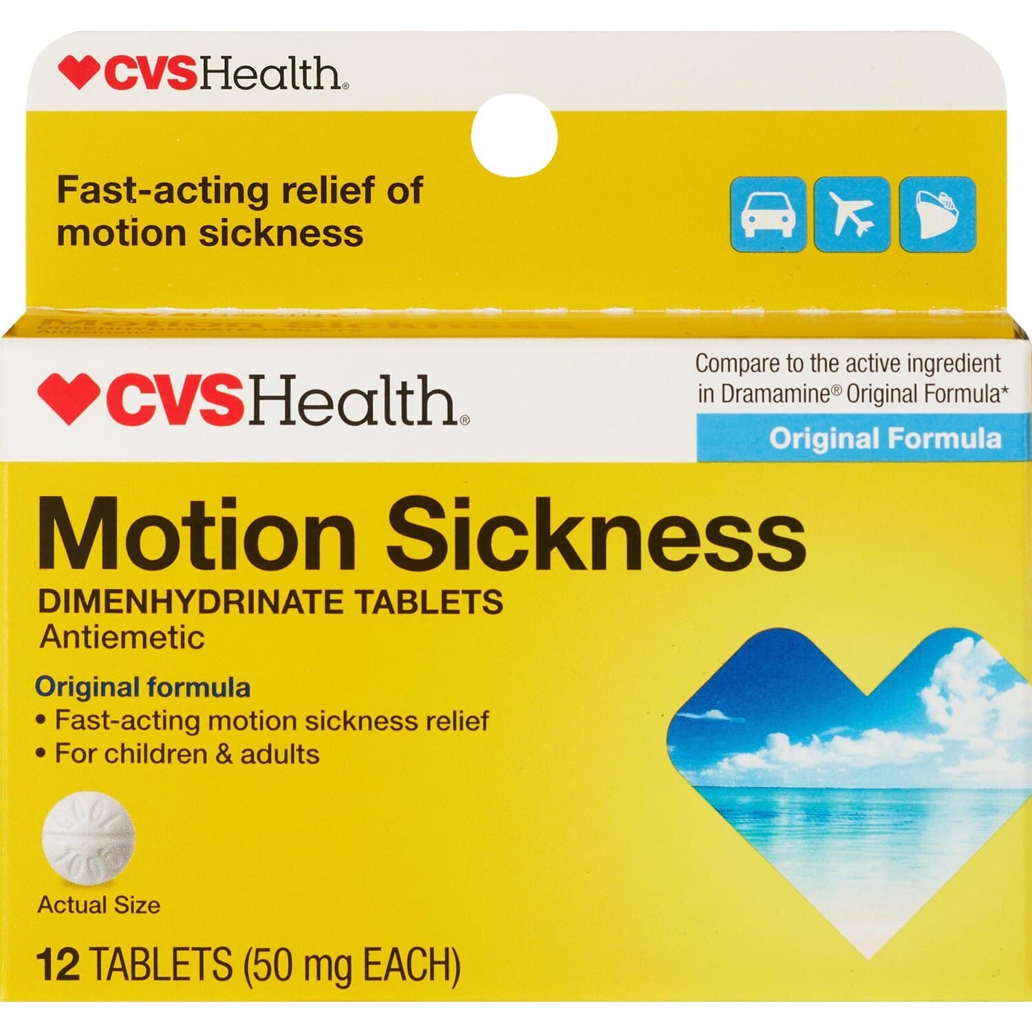 Picture of Motion Sickness Relief Tablets, 12 CT