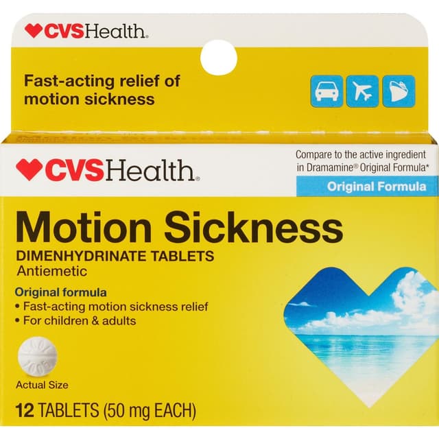 Picture of Motion Sickness Relief Tablets, 12 CT