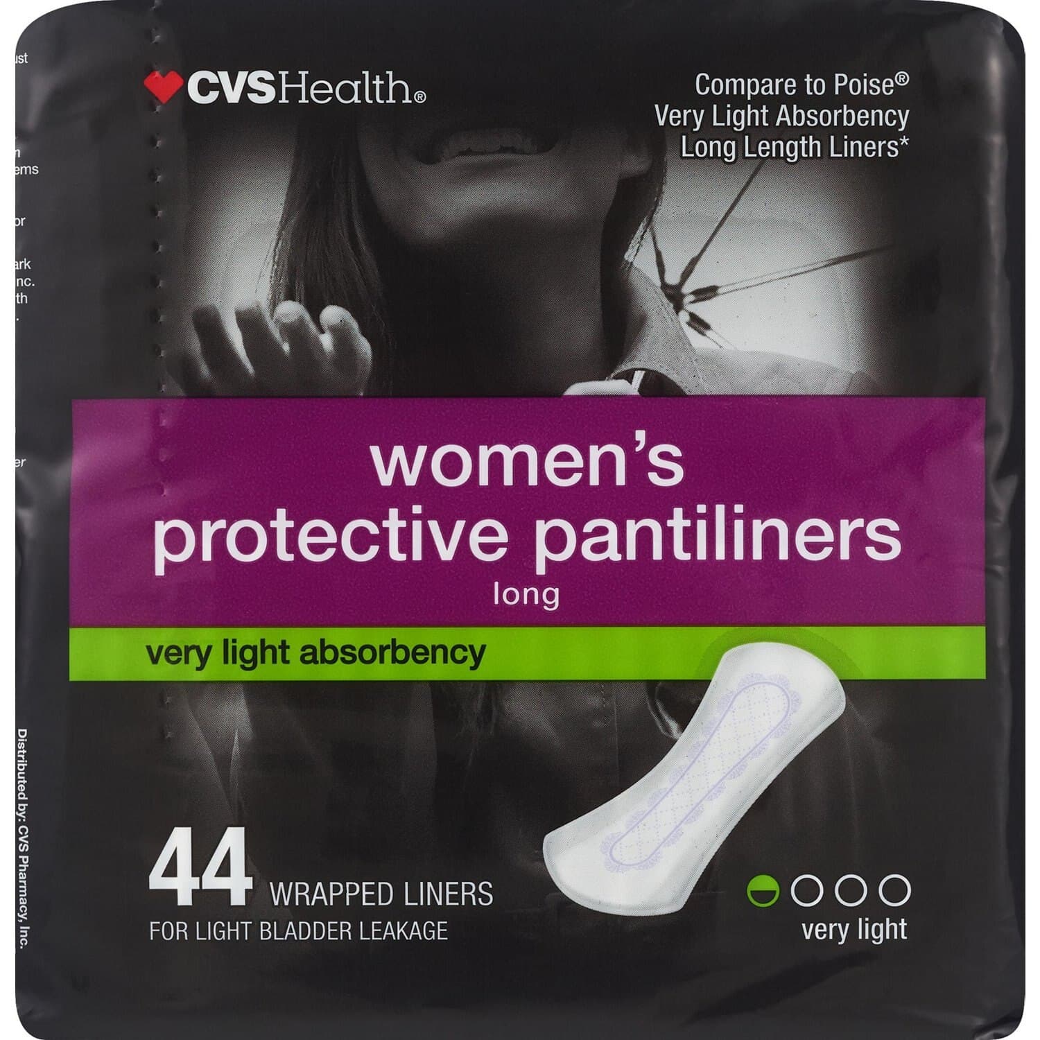 Picture of Women's Long Pantiliners Very Light Absorbency, 44 CT