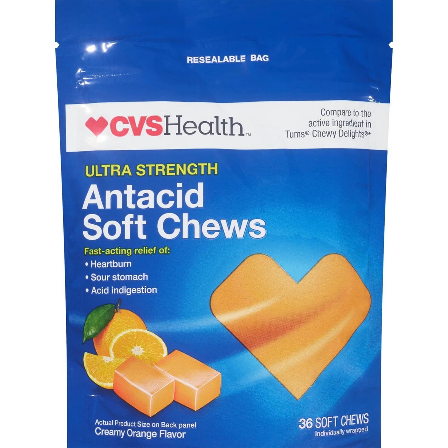 Picture of Ultra Strength Fast-Acting Antacid Cherry Chews, 36 CT