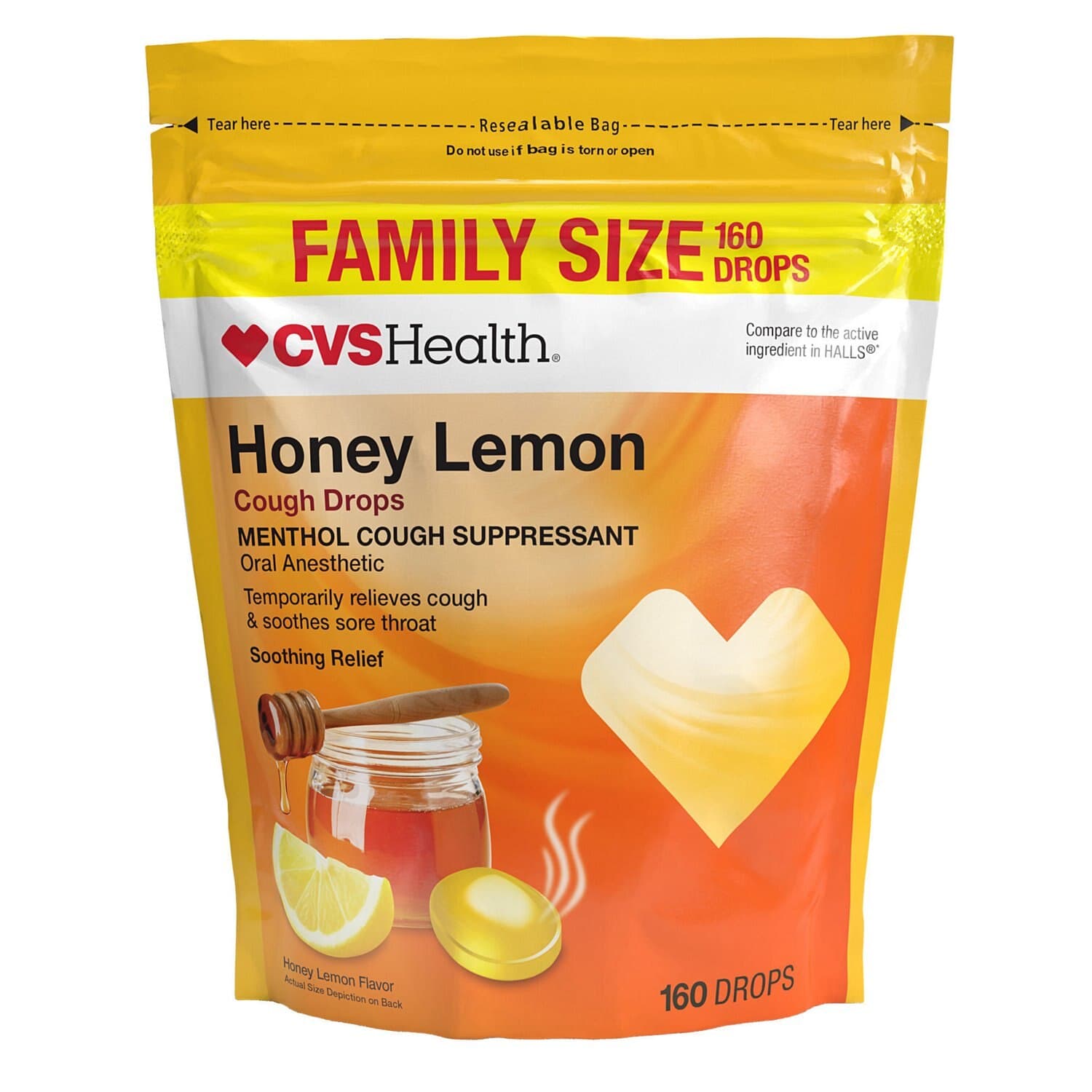 Picture of Cough Drops Honey Lemon, 160 CT