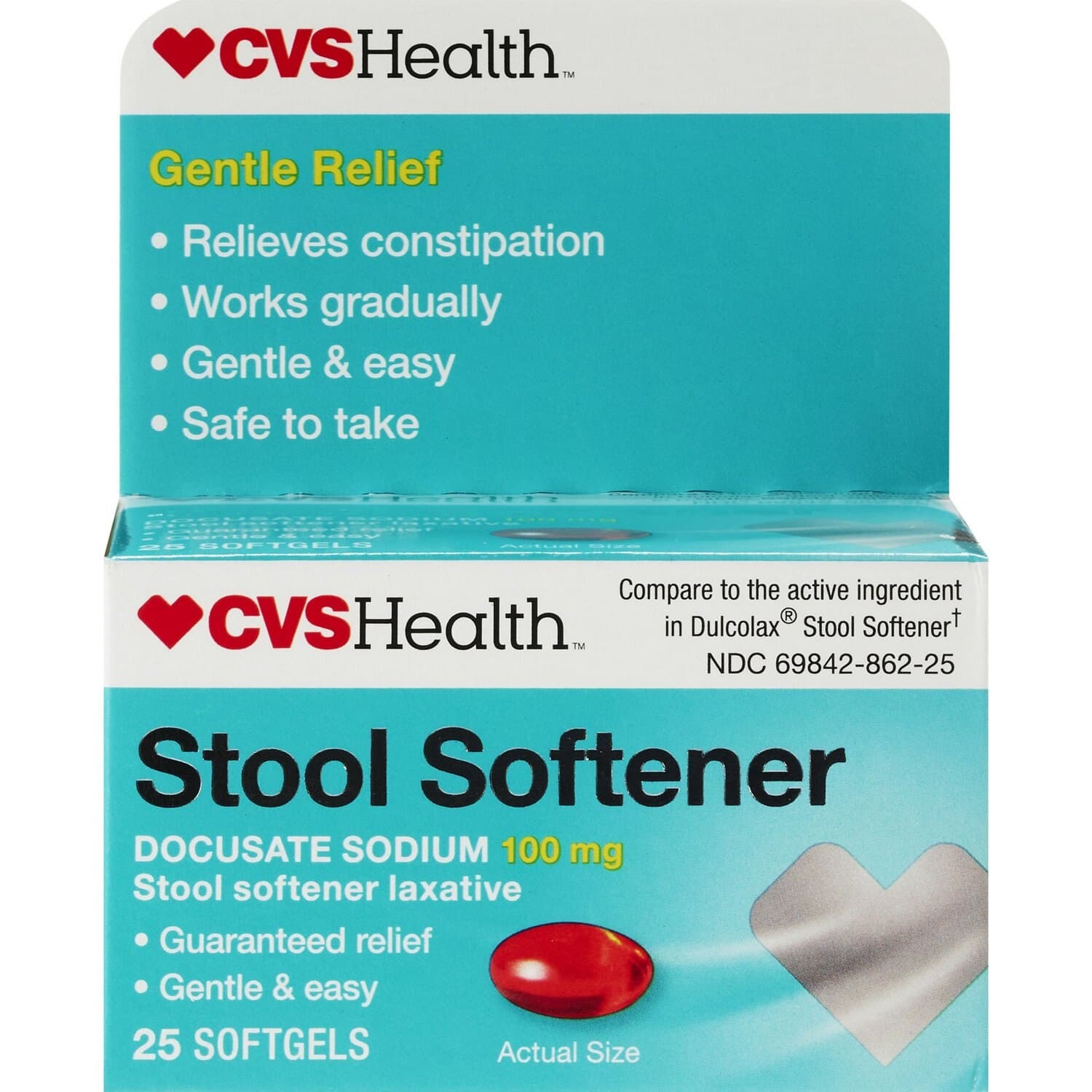 Picture of Stool Softener 100mg Softgels, 25 CT