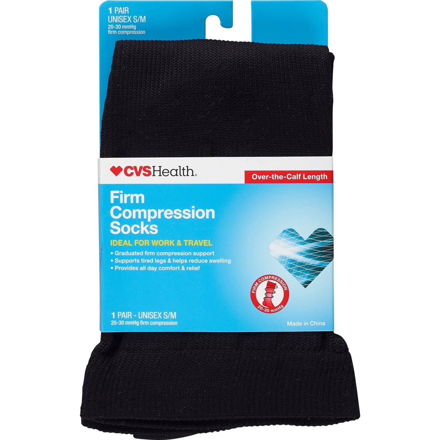 Picture of Firm Compression Socks, S/m Black, 1 CT