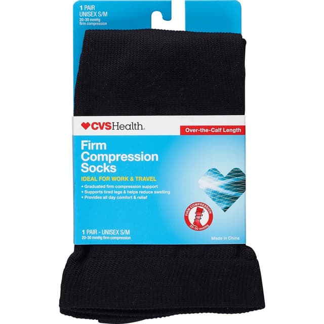 Picture of Firm Compression Socks, L/XL Black, 1 CT