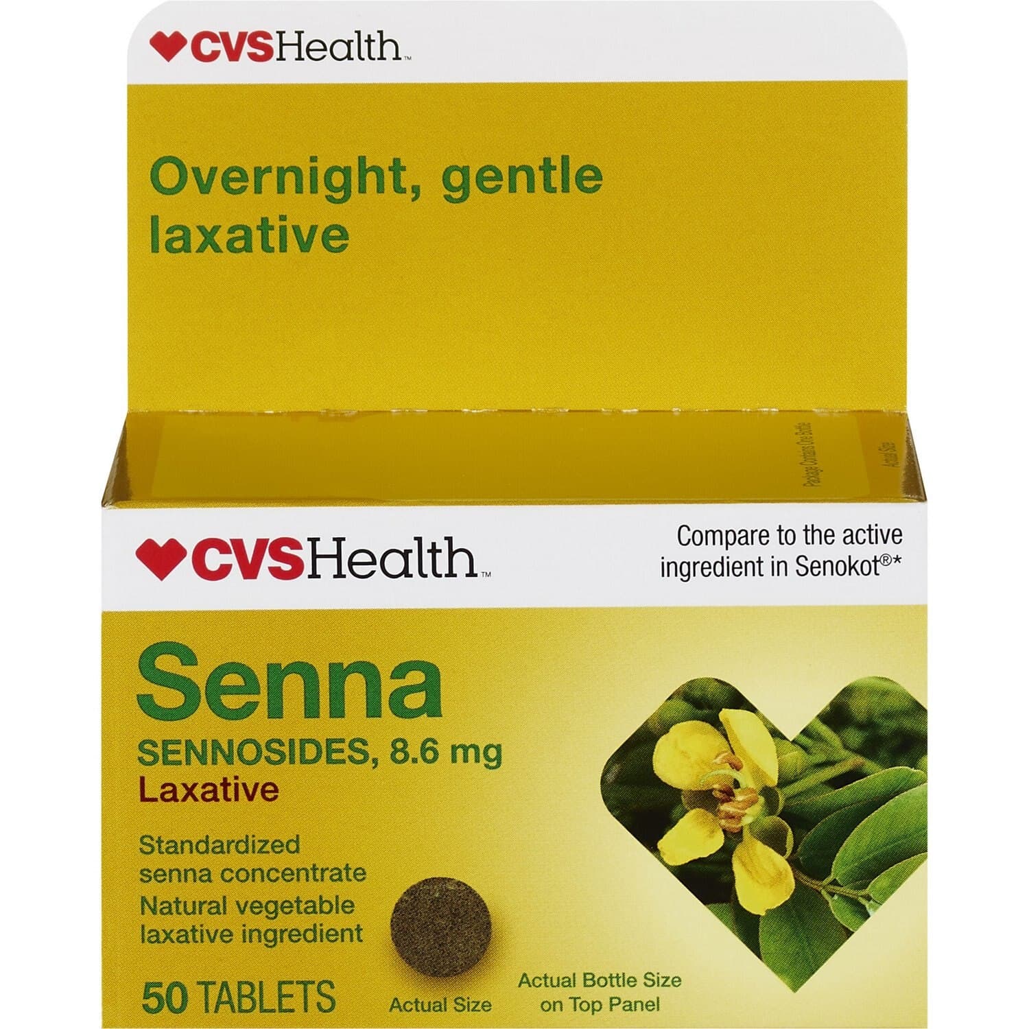 Picture of Senna 8.6mg Tablets, 50 CT