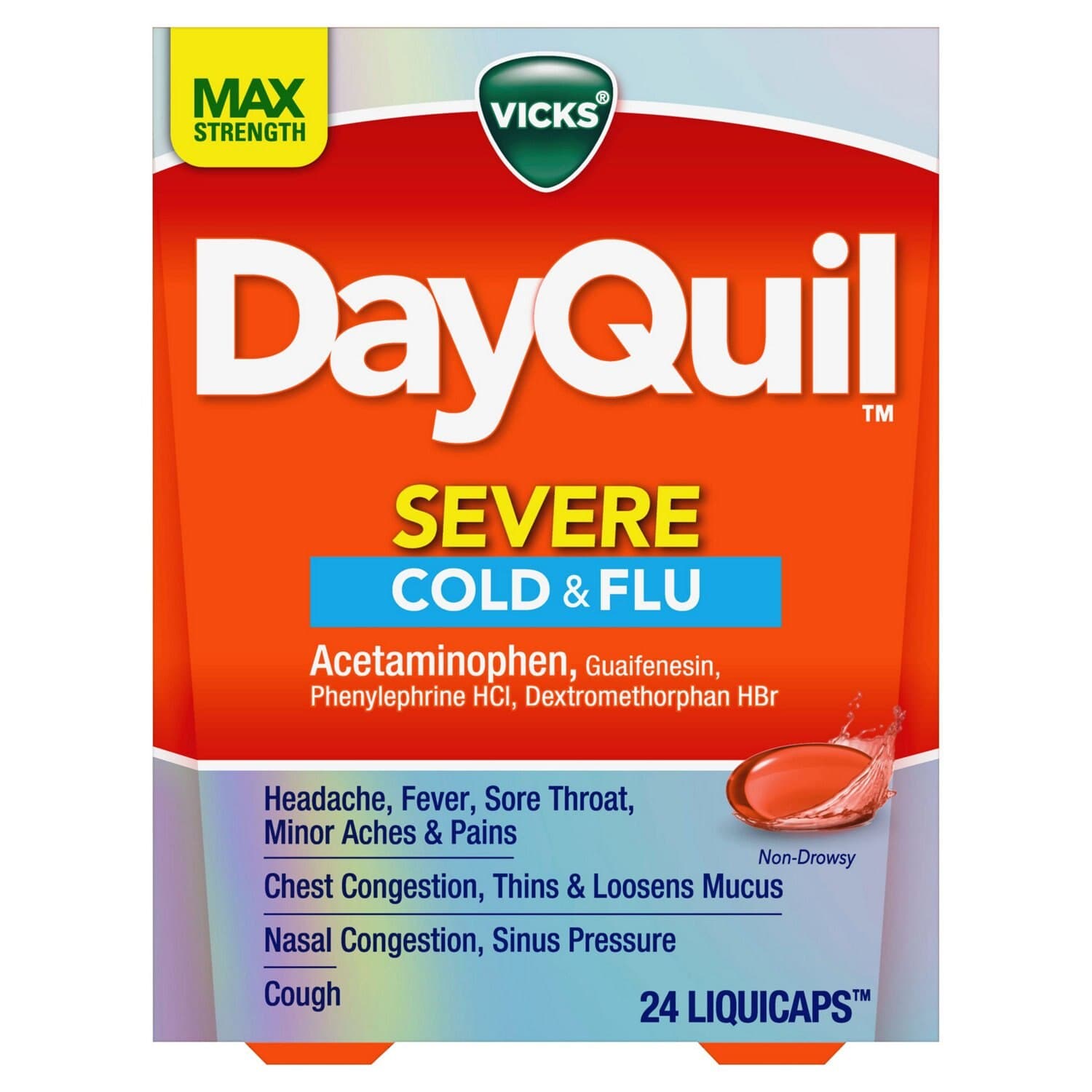 Picture of Vicks Dayquil Severe Liquicaps, 24 CT