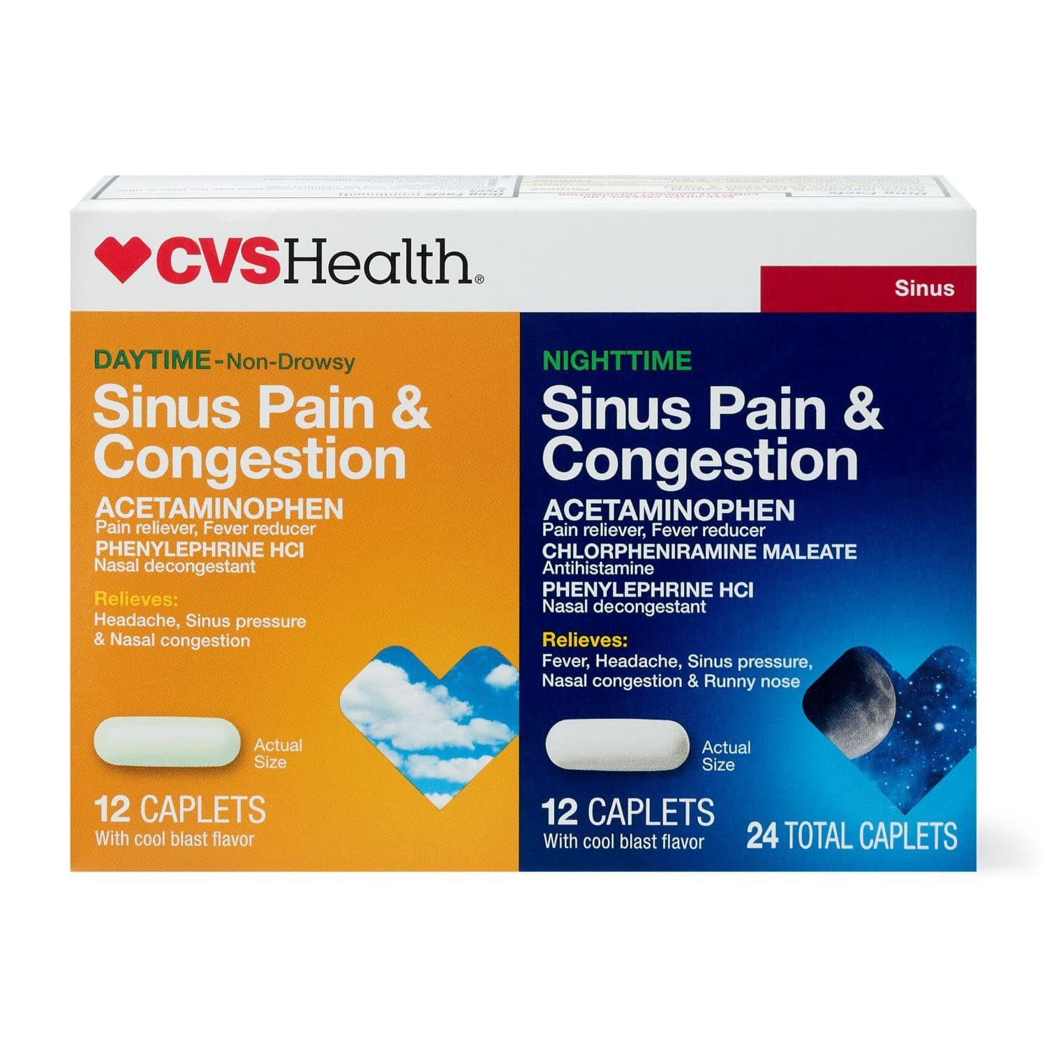 Picture of Sinus Pain and Congestion Relief Caplets, 24 CT
