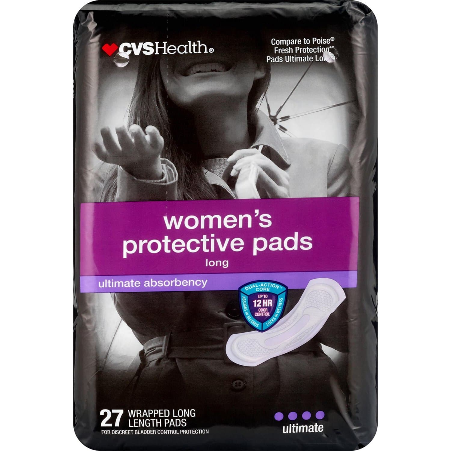 Picture of Women's Bladder Control Pads, Long, 27 CT