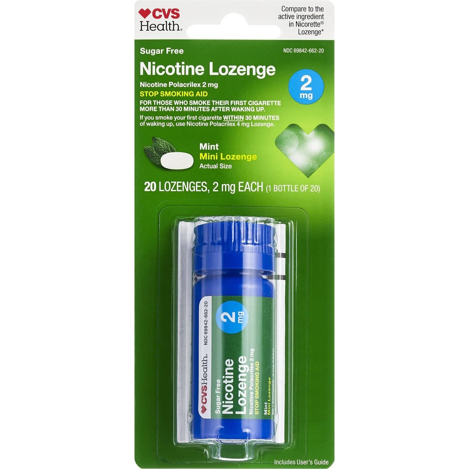 Picture of Nicotine Lozenges 2mg Sugar Free Mint, 20 CT