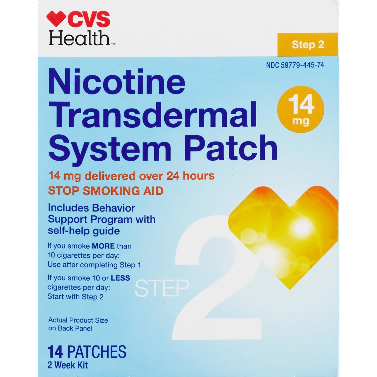 Picture of Nicotine Transdermal 14mg Patch Step 2, 14 CT