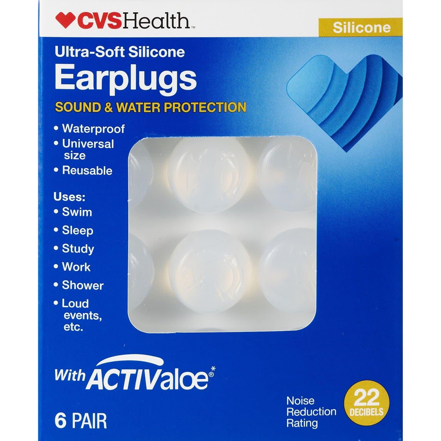 Picture of Silicone Earplugs, 12 CT