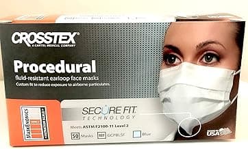 Picture of Procedural Face Masks with Earloops, 50 ct