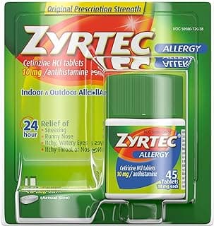 Picture of Cetirizine HCL (Allergy Tablets), 10 mg, 45 ct