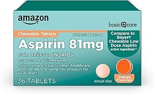 Picture of Aspirin, Low Dose, Chewable, 81 mg, 36 ct