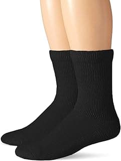 Picture of Ultra Soft Padded Diabetic Sock, Black, Medium 2-pack, 2 pair
