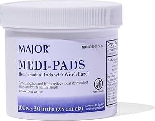 Picture of Pre-moist Hemorrhoid Pads, 100 ct