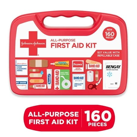 Picture of Johnson & Johnson All-Purpose Portable Compact First Aid Kit, 160 pc