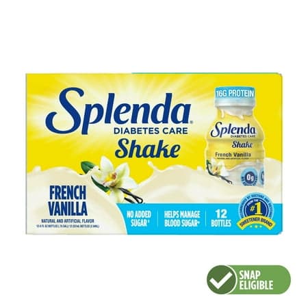 Picture of Splenda Diabetic Protein Shakes, Helps Manage Blood Sugar, French Vanilla, 8oz, 12 Pack