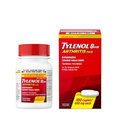Picture of Tylenol 8 Hour Arthritis & Joint Pain Acetaminophen Caplets, 100 Count