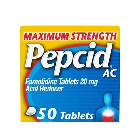 Picture of Pepcid AC Maximum Strength Heartburn Medicine, 20 mg Famotidine, 50 Count