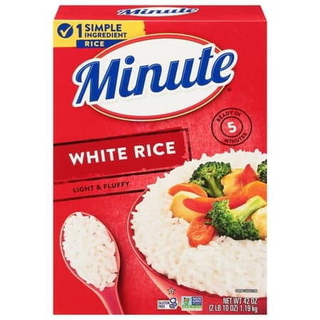 Picture of Minute Instant White Rice, Light and Fluffy, Gluten Free, 42 oz