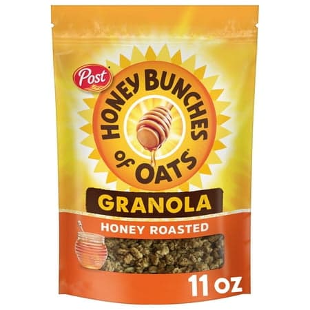 Picture of Honey Bunches of Oats Honey Roasted Granola Cereal with Whole Grains, Resealable 11 oz Bag