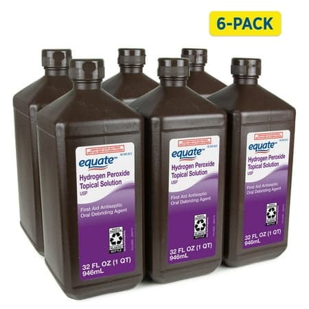 Picture of Equate 3% Hydrogen Peroxide Liquid Antiseptic, 6 Pack, (6 x 32 fl oz)