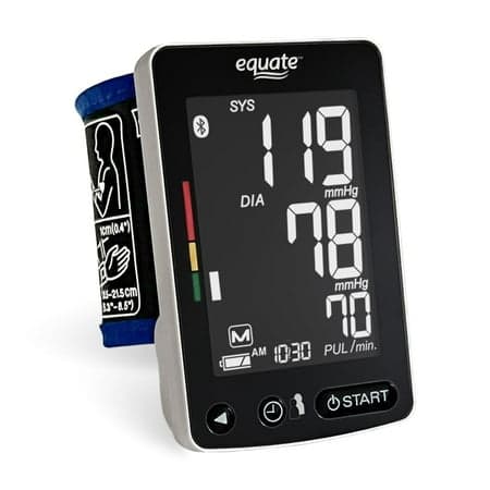 Picture of Equate Wrist Blood Pressure Monitor with Bluetooth Wireless Technology and Irregular Heartbeat Detection
