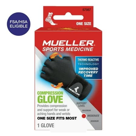 Picture of Mueller Reversible Compression Glove, Black, Unisex, One Size Fits Most