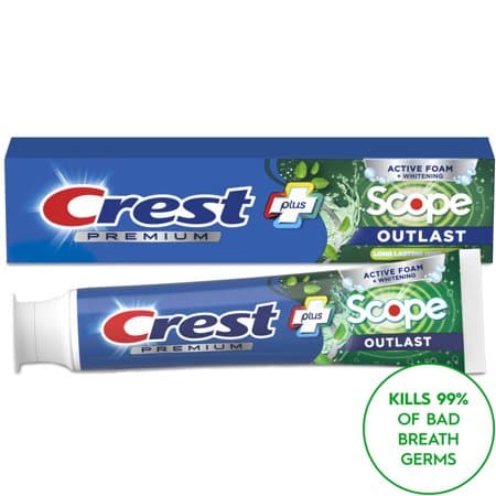Picture of Crest Premium Plus Scope Outlast Toothpaste, Long Lasting Mint Flavor 5.2 oz