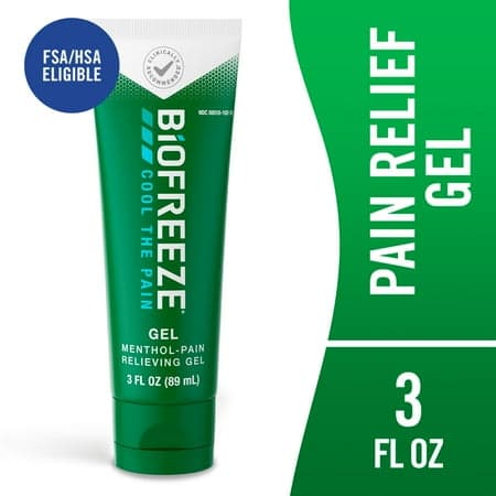 Picture of Biofreeze Pain Relief Gel, Back Knee Muscle Joint and Arthritis Pain Relievers, Menthol, 3 oz