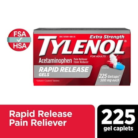 Picture of Tylenol Extra Strength 500 mg Acetaminophen Rapid Release Gels, 225 Count