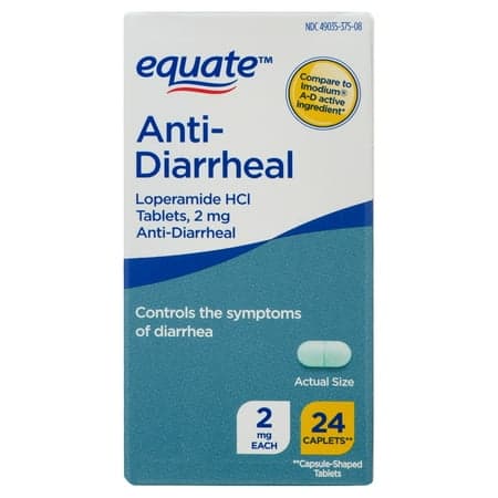 Picture of Equate Loperamide Tablets for Diarrhea, 2 mg, 24 Count