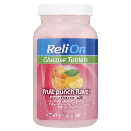 Picture of ReliOn Glucose Tablets, Fruit Punch Flavor, 50 Count