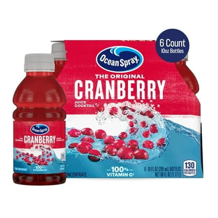 Picture of Ocean Spray® Cranberry Juice Cocktail, 10 fl oz Bottles, 6 Count