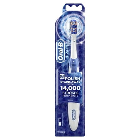 Picture of Oral-B 3D White Battery Toothbrush, 1 Count, Colors May Vary, for Adults and Children 3+