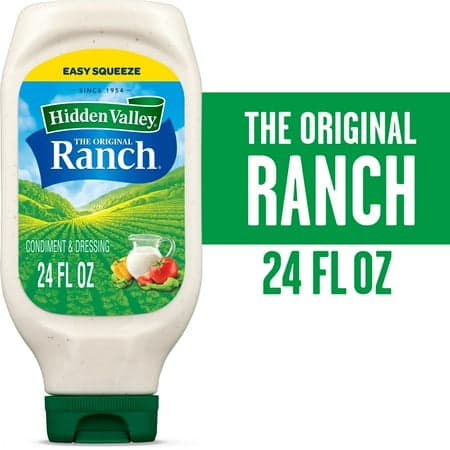 Picture of Hidden Valley Original Ranch Salad Dressing and Topping, 24 fl oz Easy Squeeze Bottle