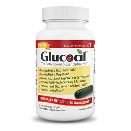 Picture of Glucocil Premium Blood Sugar Support Dietary Supplement Softgels, 60 Count