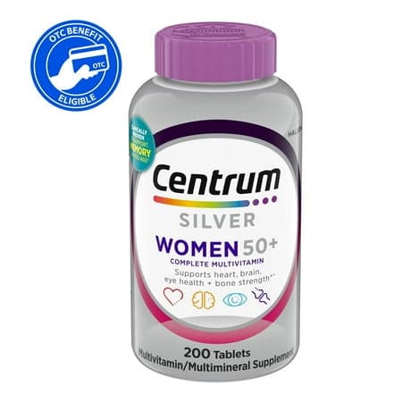 Picture of Centrum Silver Womens 50 Plus Multivitamin With Vitamin B, C, D3 & E, 200 Count