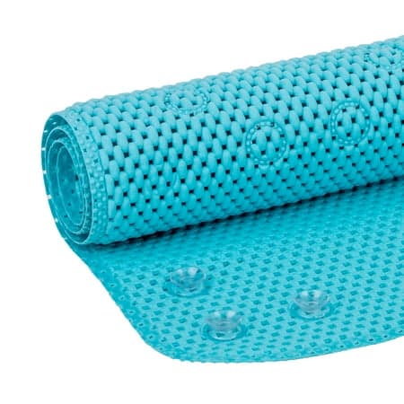 Picture of Mainstays 17" x 36" Cushioned Foam Bathtub Mat with Suction Cups, Blue