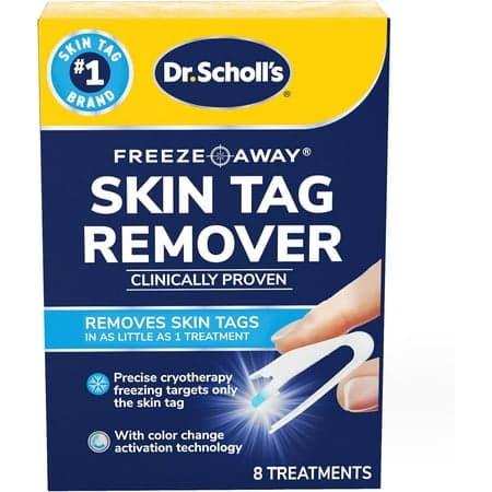 Picture of Dr. Scholl's Freeze Away Skin Tag Remover (8 Ct) - Ingredients; Dimethyl Ether, Propane, Isobutane