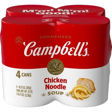 Picture of Campbell’s Condensed Chicken Noodle Soup, 10.75 oz Can, 4 Count