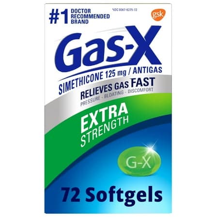 Picture of Gas-X Extra Strength Gas Relief Softgels with Simethicone 125 mg for Bloating Relief - 72 Count